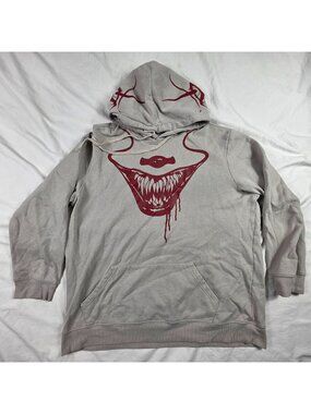 Hot Topic IT Chapter Two Mens Size 2XL Beige Pennywise Snarl Longline Hoodie